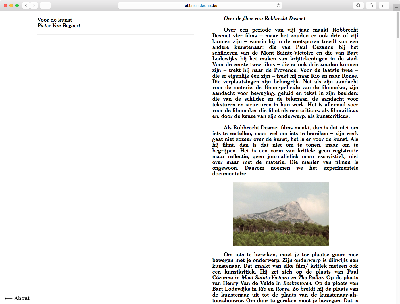 Robbrechtdesmet.be Robbrecht Desmet website
