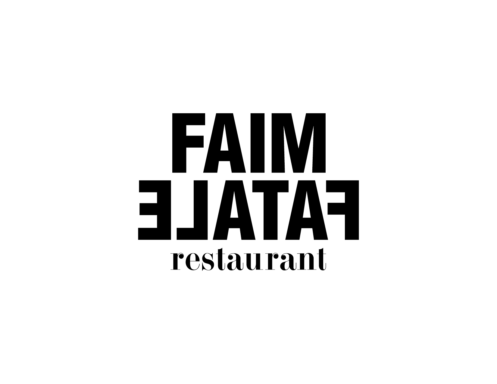 Faim Fatale logo design Lauren Grusenmeyer Faim Fatale logo design Lauren Grusenmeyer